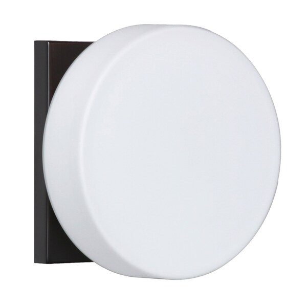 Besa Lighting Ciro Mini Sconce, Opal Matte, Bronze Finish, 1x5W LED 1WS-773807-LED-BR - main